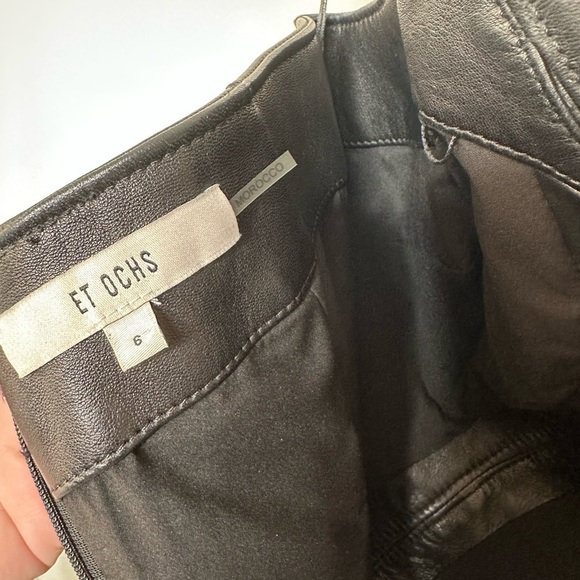 ET OCHS Elizabeth Leather Black Strapless Cut-Out Mini Dress 6 NWOT - Picture 10 of 14
